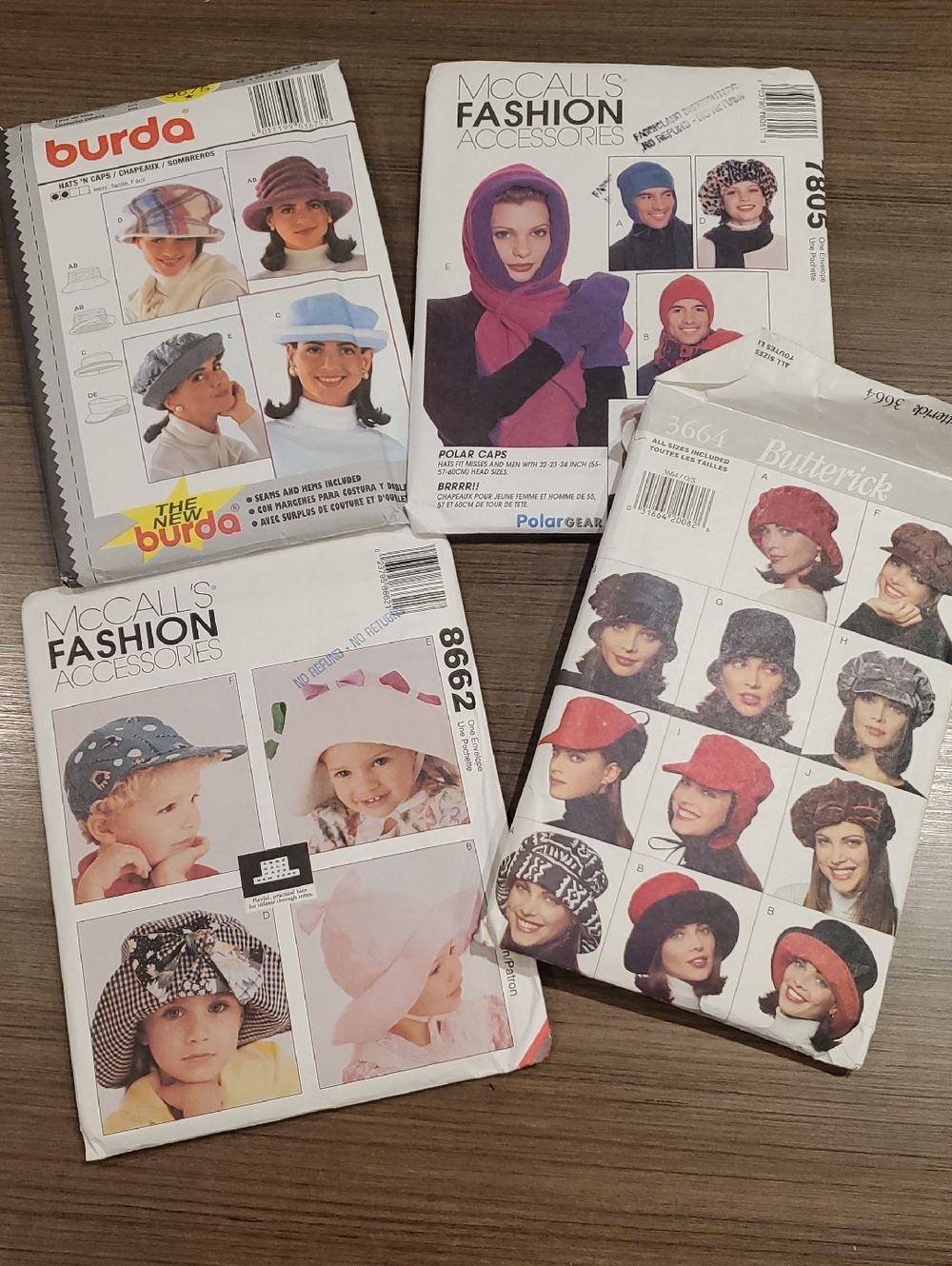 Bundle Of 4 Hat Patterns